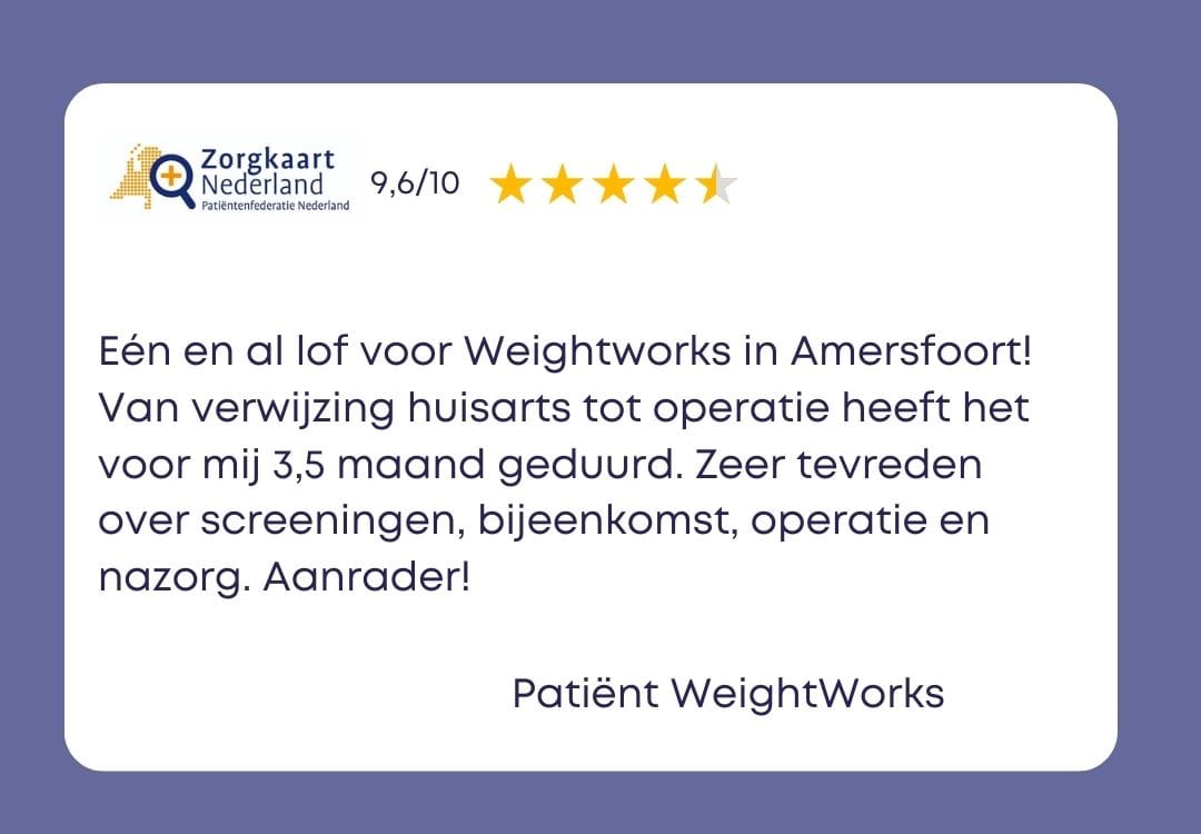 Obesitas Kliniek Bergen op Zoom review van patient over een maagverkleining