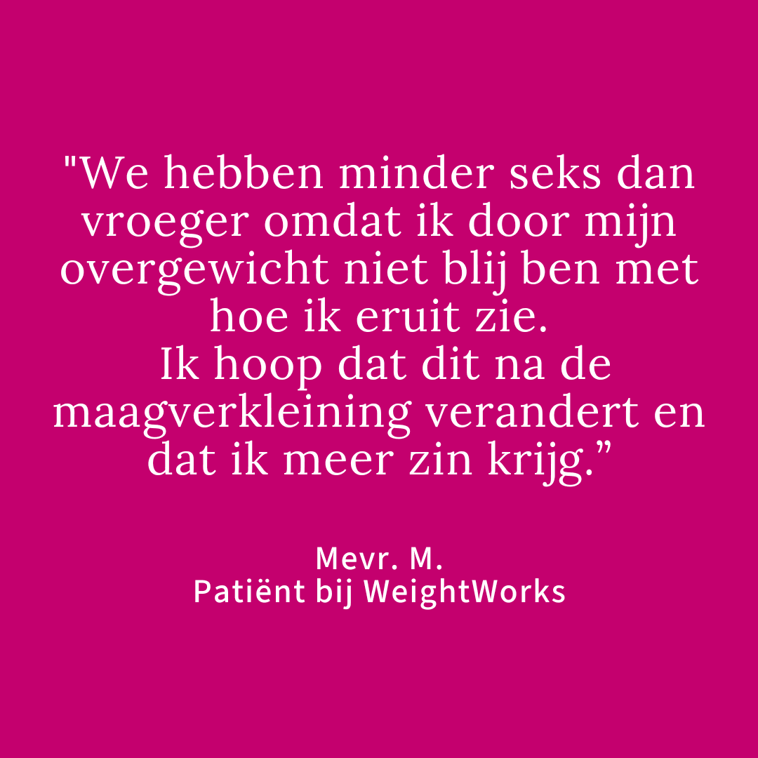 Quote seks na een maagverkleining patient minder seks door overgewicht Quote zwangerschap na een maagverkleinining: wanneer kan ik weer zwanger worden?