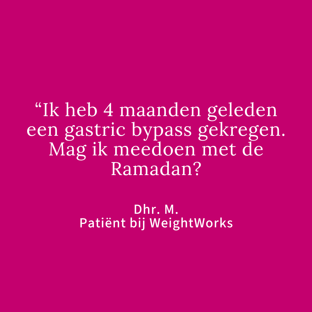 Vraag Ramadan na Maagverkleining gastric bypass Quote zwangerschap na een maagverkleinining: wanneer kan ik weer zwanger worden?